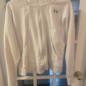 Under Armour Off-White Full-Zip Hoodie